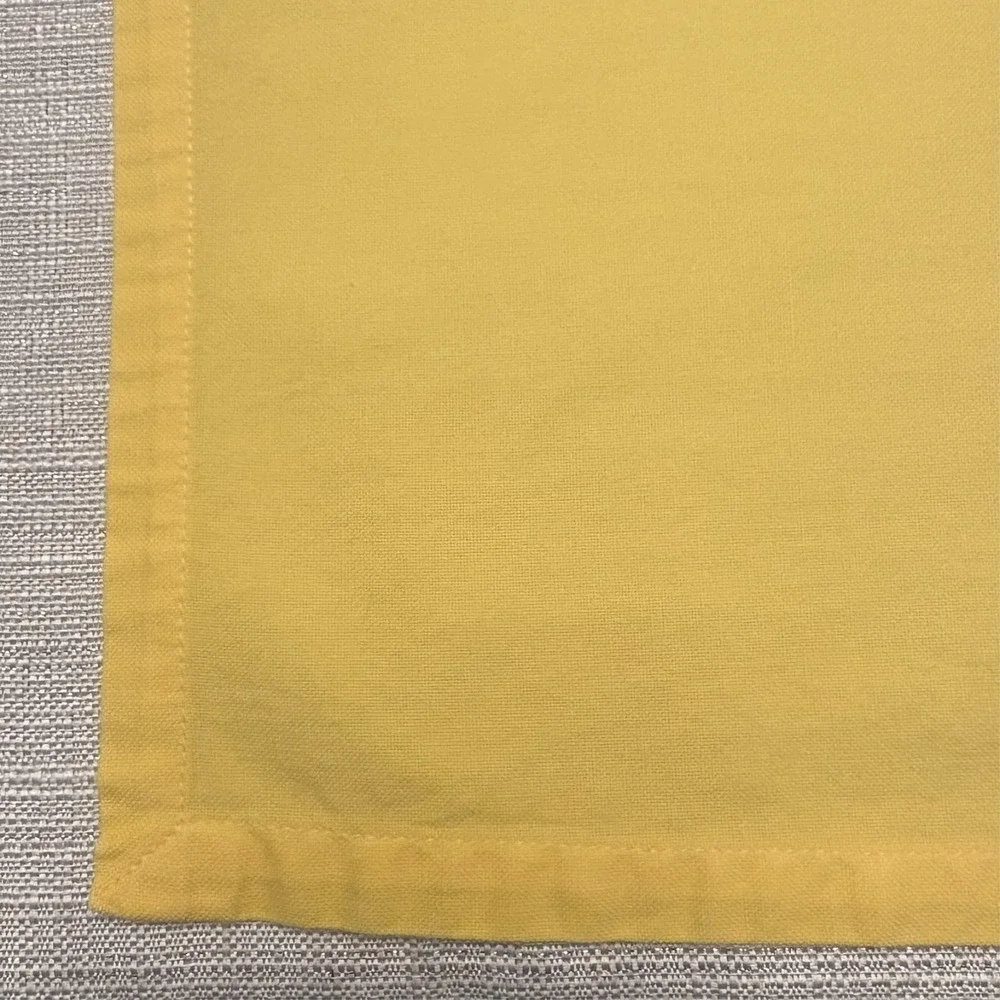 Williams Sonoma Yellow Cotton Dinner Napkins Set of 10 19.5x20 Farmhouse